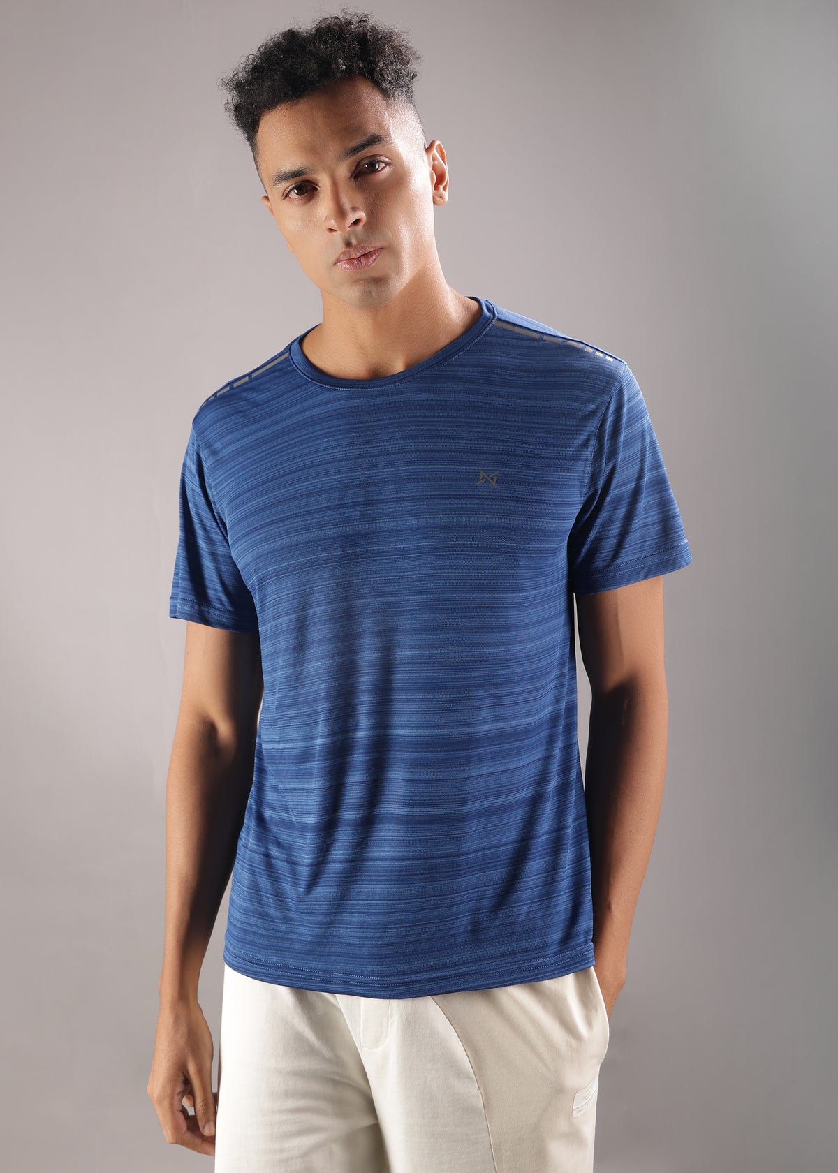 Anti Viral Anti Odour Cool Mens Round Neck Sports Printed T-Shirt