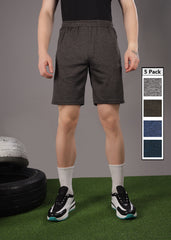 Anti Viral Anti Odour Cool Mens Pack Of 5 Sports Shorts