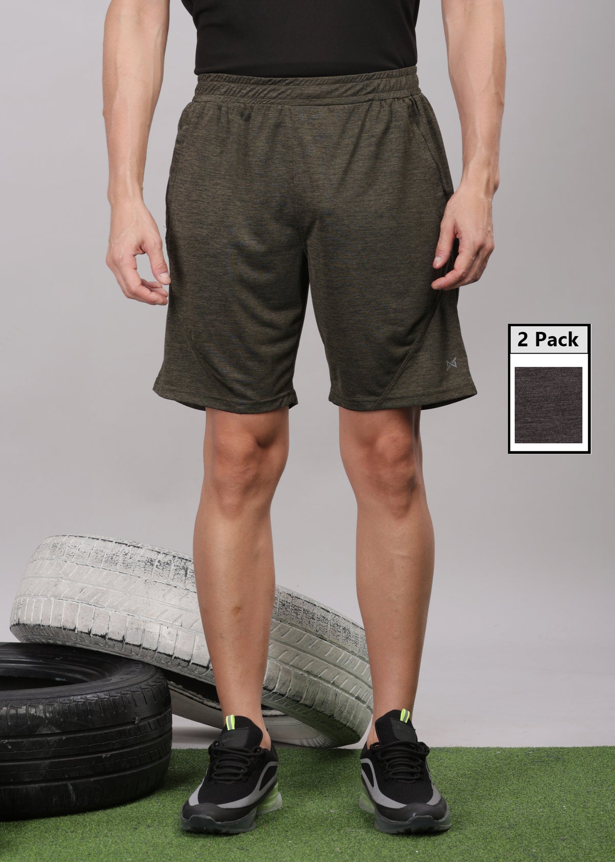 Anti Viral Anti Odour Cool Mens Pack Of 2 Sports Shorts