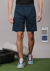 Anti Viral Anti Odour Cool Mens Pack Of 3 Sports Shorts