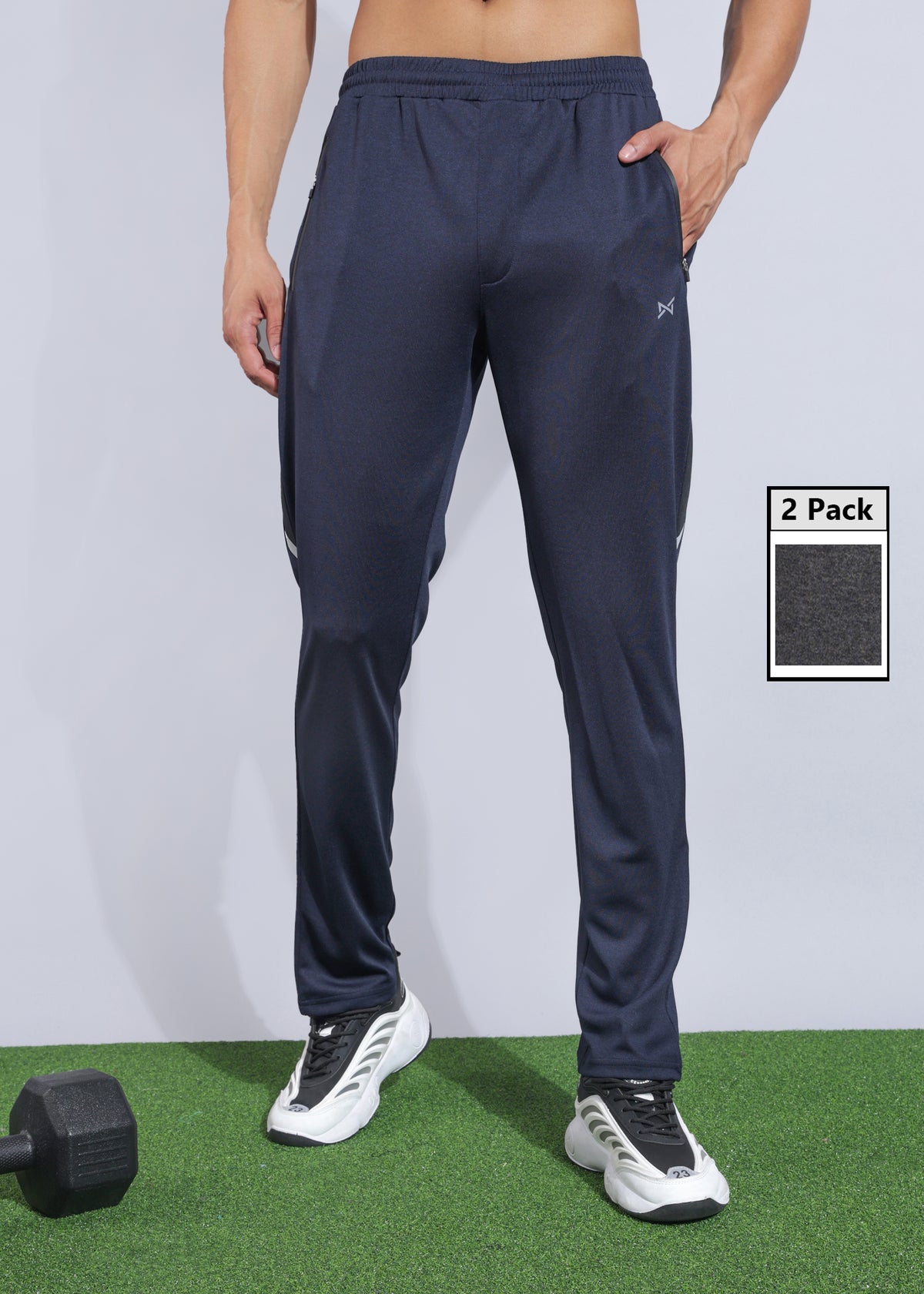 Anti Viral Anti Odour Cool Mens  Pack Of 2 Sports Track Pant