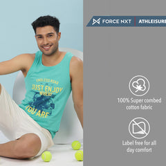 Force NXT Super Combed Cotton Mens Tank Top Printed Vest
