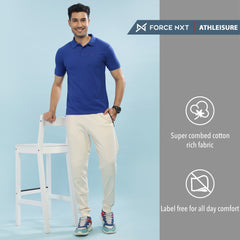 Force NXT Super Combed Cotton Mens Collared Polo Solid T-Shirt