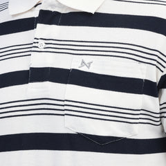 Force NXT Super Combed Cotton Mens Collared Polo Striped T-Shirt