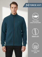 Force NXT Men's Combed Cotton Full Sleeves Solid Jacket