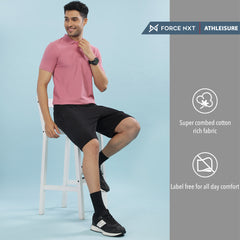 Force NXT Super Combed Cotton Mens Collared Polo Solid T-Shirt