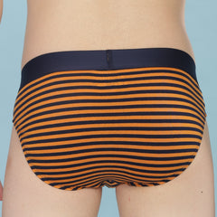 Super Combed Cotton Four Way Stretch Mens Pack of 2 Striped Brief