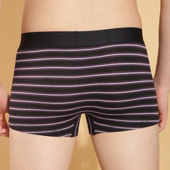 Super Combed Cotton Four Way Stretch Mens Pack of 2 Striped Trunk