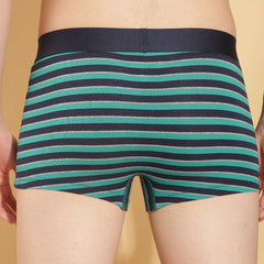 Super Combed Cotton Four Way Stretch Mens Pack of 2 Striped Trunk