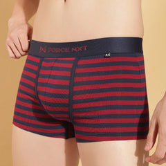 Super Combed Cotton Four Way Stretch Mens Pack of 3 Striped Trunk