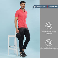 Force NXT Super Combed Cotton Mens Collared Polo Solid T-Shirt