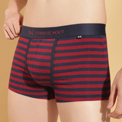 Super Combed Cotton Four Way Stretch Mens Pack of 3 Striped Trunk