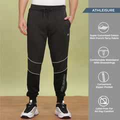 Force NXT Super Combed Cotton Mens Pack of 2 Solid Jogger