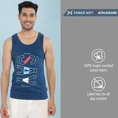 Force NXT Super Combed Cotton Mens Tank Top Printed Vest