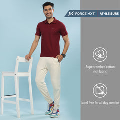 Force NXT Super Combed Cotton Mens Collared Polo Solid T-Shirt