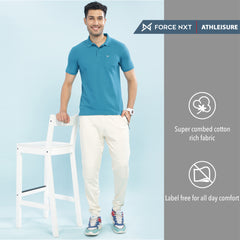 Force NXT Super Combed Cotton Mens Collared Polo Solid T-Shirt