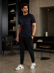 Force NXT Men's Premium Microfiber Fabric Half-Sleeves Chest Printed Round Neck T-Shirt