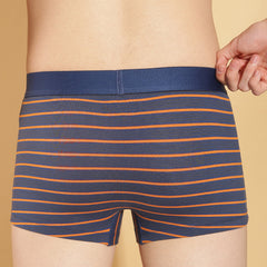 Super Combed Cotton Four Way Stretch Mens Pack of 2 Striped Trunk