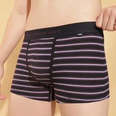 Super Combed Cotton Four Way Stretch Mens Pack of 3 Striped Trunk