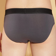 Super Combed Cotton Four Way Stretch Solid Mens Pack of 2 Brief