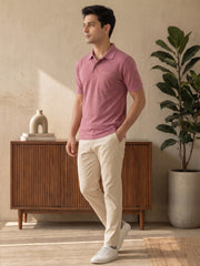 Force NXT Men's Super Combed Cotton Rich Jacquard Fabric Half-Sleeves T-Shirt