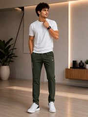 Force NXT Men's Premium Microfiber Fabric Track Pant with Zipper Side Pocket