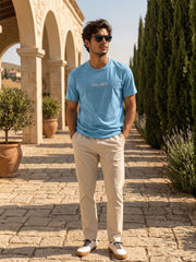 Force NXT Men's Super Combed Cotton Rich Fabric Chest Printed Round Neck T-Shirt