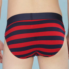 Super Combed Cotton Four Way Stretch Mens Pack of 2 Striped Brief
