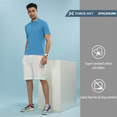 Force NXT Super Combed Cotton Mens Collared Polo Solid T-Shirt