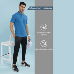 Force NXT Super Combed Cotton Mens Collared Polo Solid T-Shirt