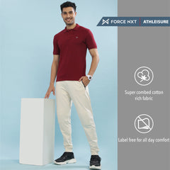 Force NXT Super Combed Cotton Mens Collared Polo Solid T-Shirt