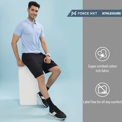 Force NXT Super Combed Cotton Mens Collared Polo Solid T-Shirt