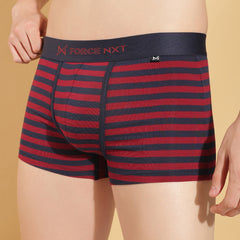 Super Combed Cotton Four Way Stretch Mens Pack of 3 Striped Trunk