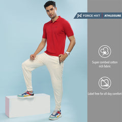 Force NXT Super Combed Cotton Mens Collared Polo Solid T-Shirt