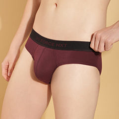 Super Combed Cotton Four Way Stretch Solid Mens Pack of 3 Brief