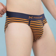 Super Combed Cotton Four Way Stretch Mens Pack of 3 Striped Brief