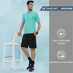 Force NXT Super Combed Cotton Mens Collared Polo Solid T-Shirt