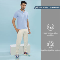 Force NXT Super Combed Cotton Mens Collared Polo Solid T-Shirt