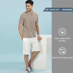 Force NXT Super Combed Cotton Mens Collared Polo Solid T-Shirt