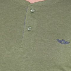 Force NXT Super Combed Cotton Mens Henley Solid T-Shirt