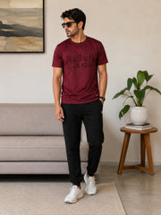 Force NXT Men's Premium Microfiber Fabric Half-Sleeves Chest Printed Round Neck T-Shirt