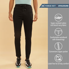 Force NXT Super Combed Cotton Mens Pack of 2 Solid Track Pant