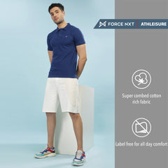 Force NXT Super Combed Cotton Mens Collared Polo Solid T-Shirt