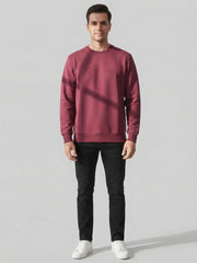 Force NXT Men's Combed Cotton Full Sleeves Solid Sweatshirt