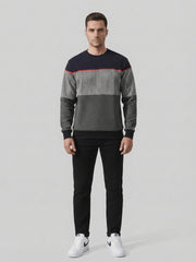 Force NXT Men's Combed Cotton Full Sleeves Colorblock Sweatshirt