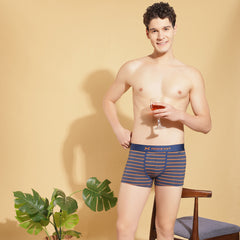 Super Combed Cotton Four Way Stretch Mens Pack of 2 Striped Trunk