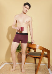 Force NXT Men's Polyamide Microfiber Elastane Stretch Fabric Solid Trunk