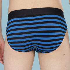 Super Combed Cotton Four Way Stretch Mens Pack of 3 Striped Brief
