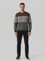 Force NXT Men's Combed Cotton Full Sleeves Colorblock Sweatshirt