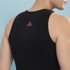 Super Combed Egyptian Cotton Mens Pack Of 6 Black Vest